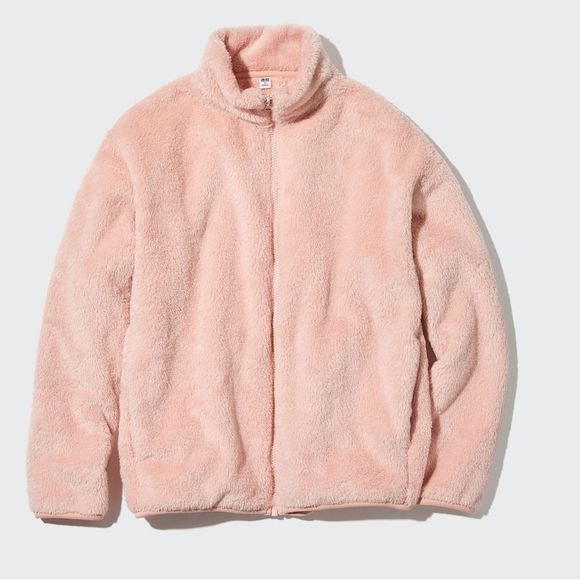 Uniqlo Jackets & Blazers - NWT - Uniqlo Small Fluffy Yarn Fleece Full-Zip Jacket - Pink